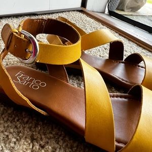 Franco Sarto mustard sandals
